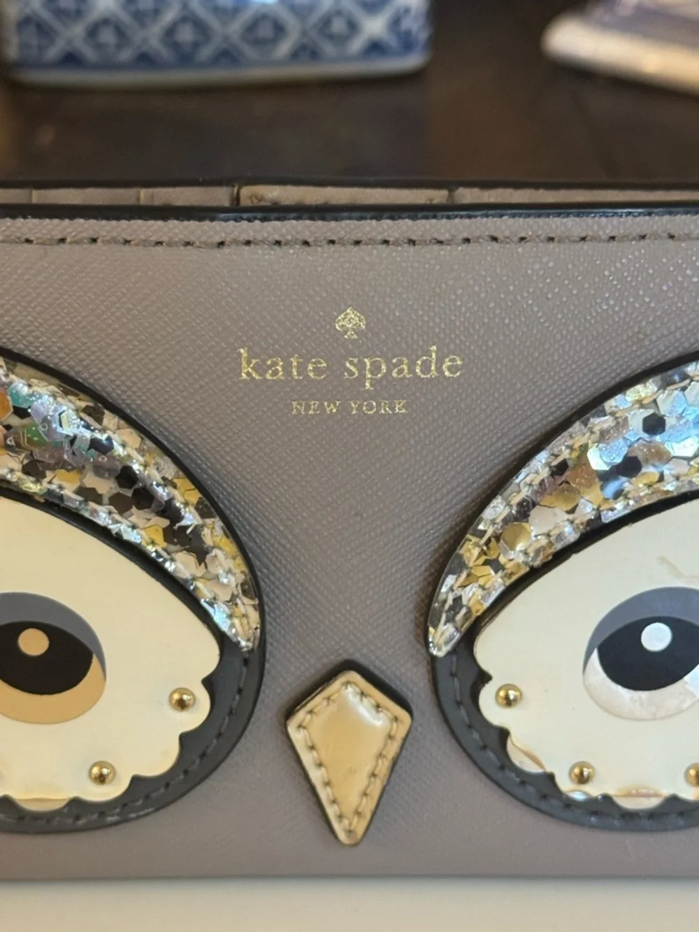 🩶 KATE SPADE OWL STACEY SAFFIANO LEATHER WALLET! - Picture 3 of 9